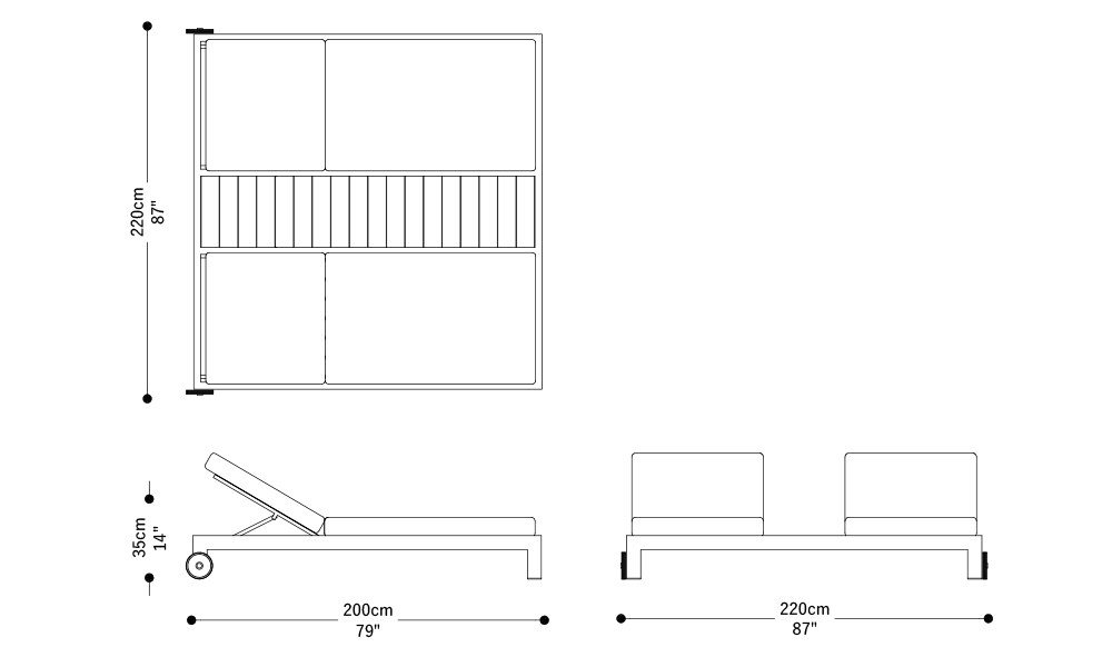 Image of the main dimensions of the product